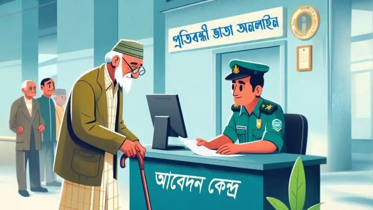 প্রতিবন্ধী ভাতা অনলাইন আবেদন করার নিয়ম