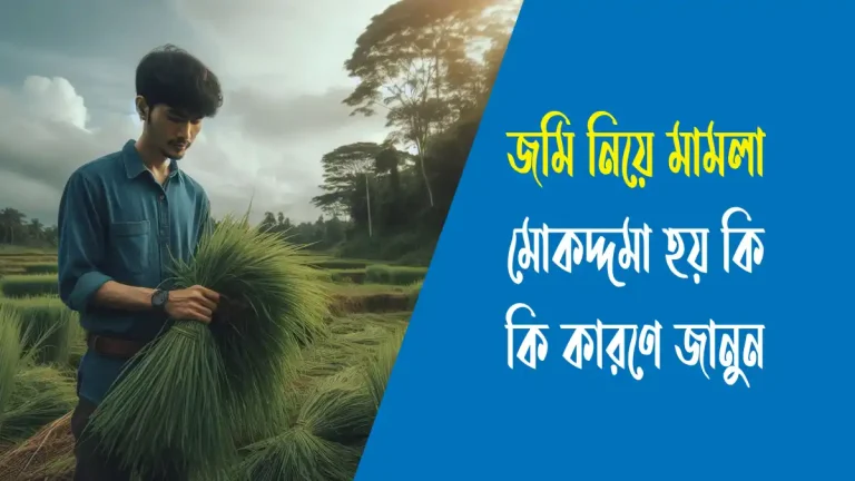 জমি নিয়ে মামলা মোকদ্দমা হয় কি কি কারণে