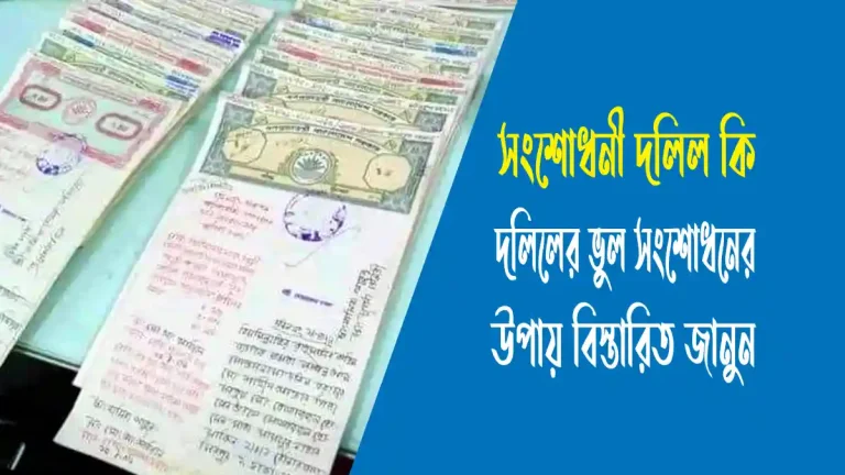 দলিলের ভুল সংশোধনের উপায়