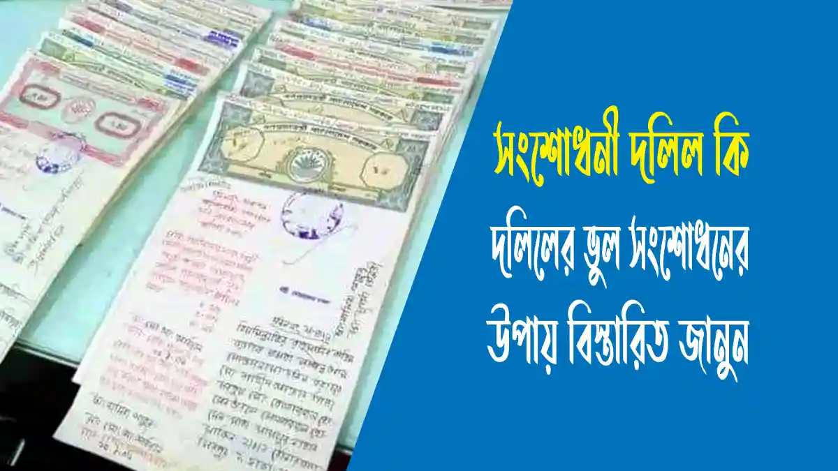 দলিলের ভুল সংশোধনের উপায়