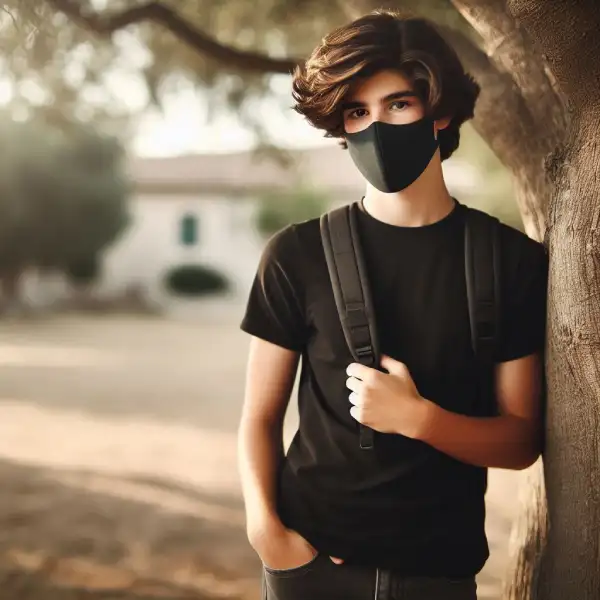 মাস্ক পরা ছেলেদের পিক