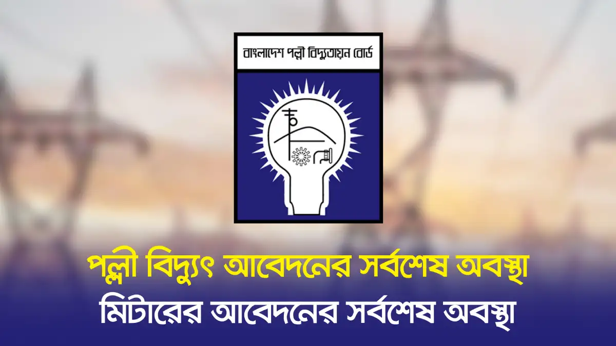 পল্লী বিদ্যুৎ আবেদনের সর্বশেষ অবস্থা