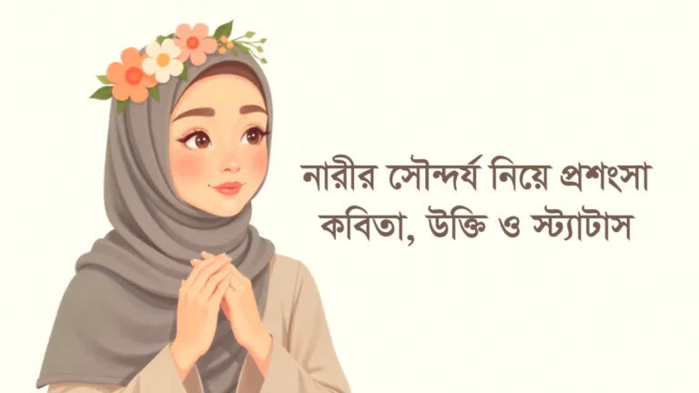 নারীর সৌন্দর্য নিয়ে প্রশংসা